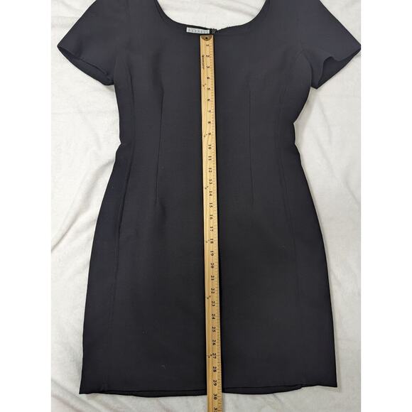 Barneys New York Womens Short Sleeve Solid Midi Dress Black Size 46/12 - Picture 7 of 12